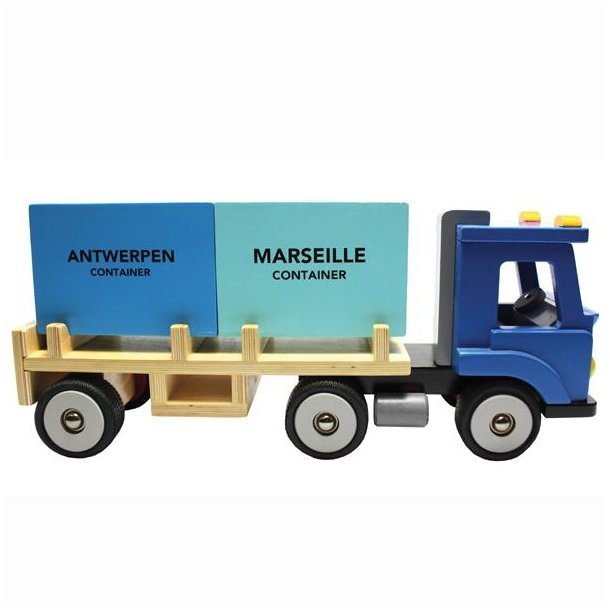 Container lastbil i tr, m/2 containerer