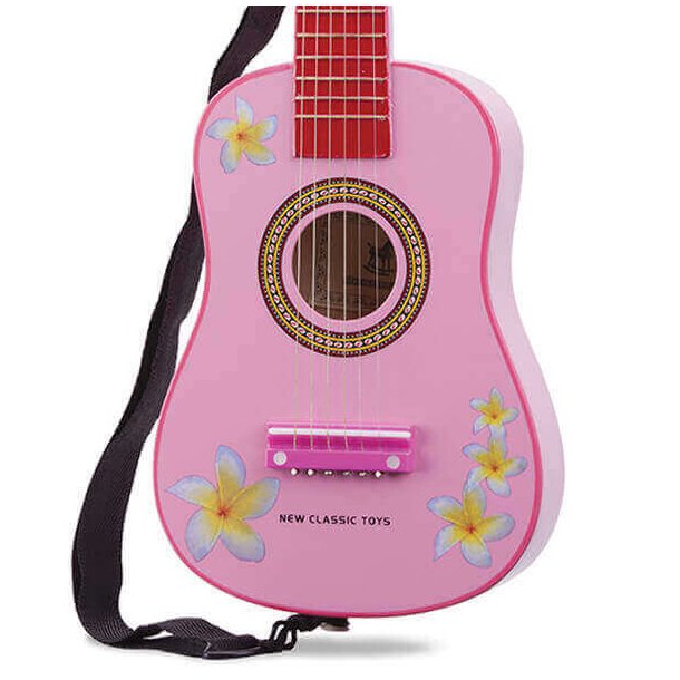 Guitar, 60 cm - lyserd/rosa